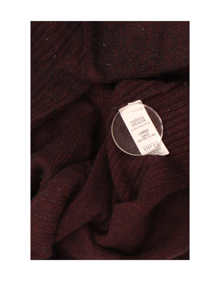 Marks & Spencer Ανδρικό πουλόβερ με φερμουάρ με λαιμόκοψη μεγάλο μαλλί αρνιού