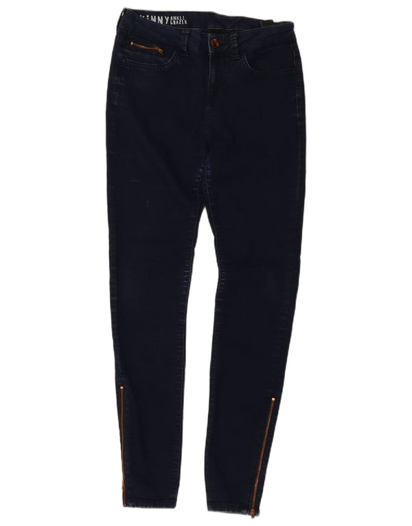 Marks & Spencer Γυναικεία Skinny Jeans UK 10 Small W26 L28 Navy Blue Cotton