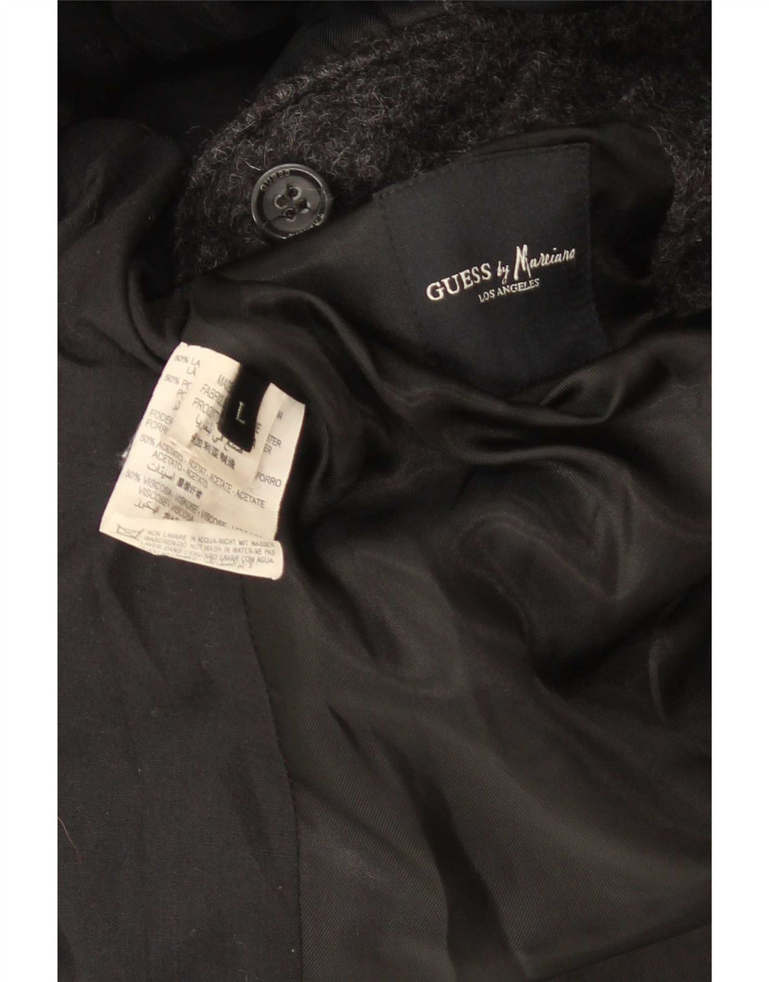 Ανδρικό πανωφόρι Guess UK 40 Large Grey Wool