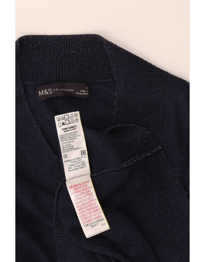 Marks & Spencer Γυναικείο πουλόβερ με λαιμόκοψη σε μεγάλο μέγεθος, μεσαίο μπλε ναυτικό