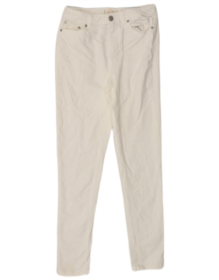 JOULES Γυναικείο Slim Jeans UK 10 Small W27 L28 Λευκό βαμβακερό