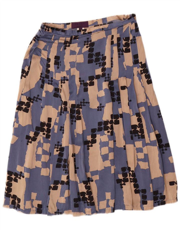 LES COPAINS Γυναικείο Σετ Φούστας 2 τεμαχίων IT 42 Medium W28 Μπλε γεωμετρικό μεταξωτό