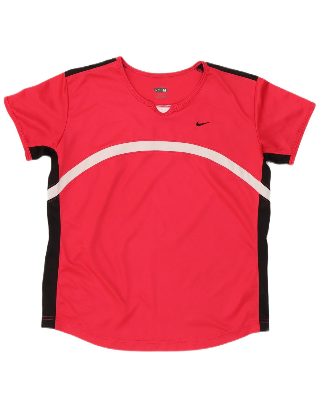 Γυναικείο μπλουζάκι Nike Dri Fit Top US 8/10 μεσαίου κόκκινου χρώματος πολυεστέρας