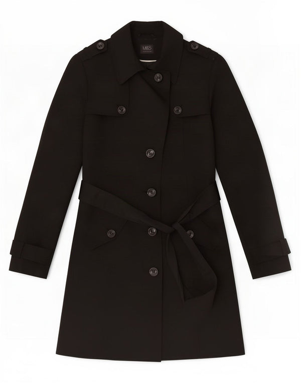 Marks & Spencer Γυναικεία καμπαρντίνα UK 12 Medium Black Polyester