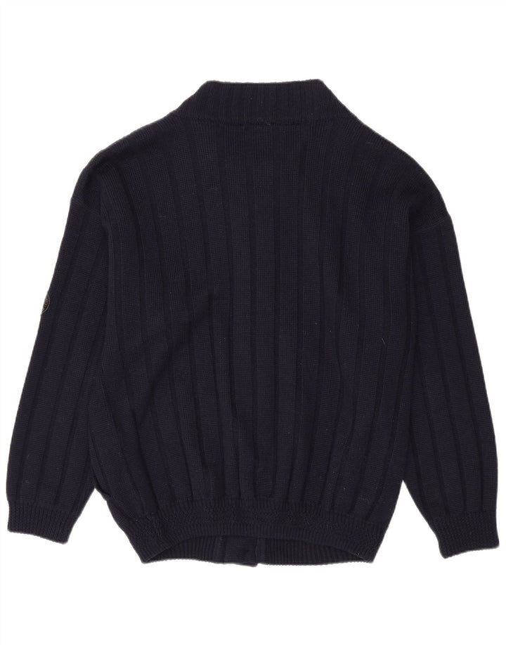 Ανδρικό πουλόβερ vintage ζακέτα XL Navy Blue παρθένο μαλλί