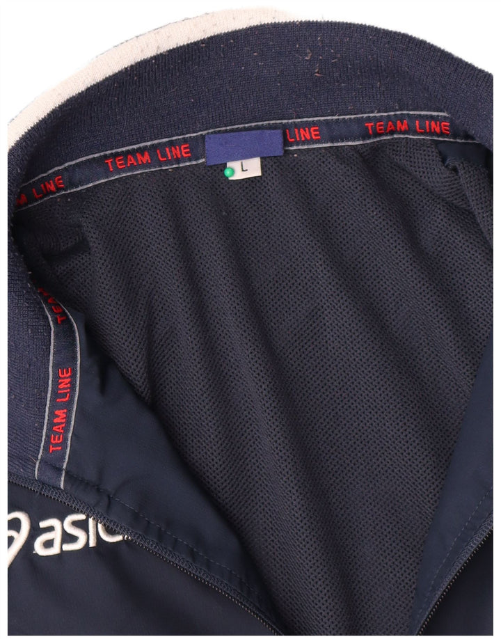 Ανδρική φόρμα Asics Top Jacket Μεγάλο Navy Blue Polyester