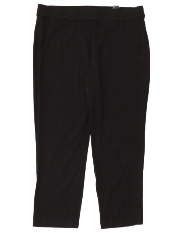 Marks & Spencer Γυναικείο Cropped Παντελόνι UK 16 Large W32 L24 Black Viscose