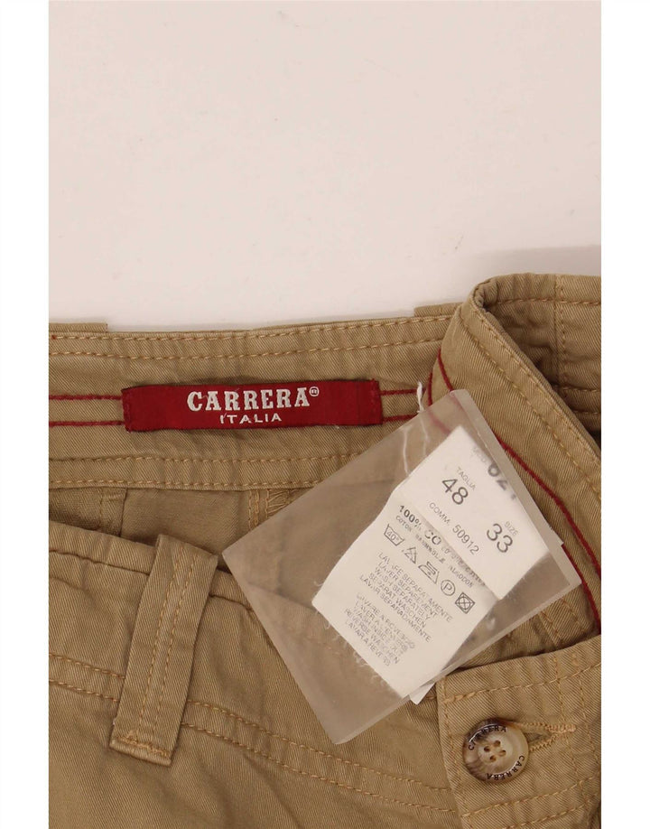 Ανδρικό σορτς Chino Carrera IT 48 Medium W33 Beige βαμβακερό