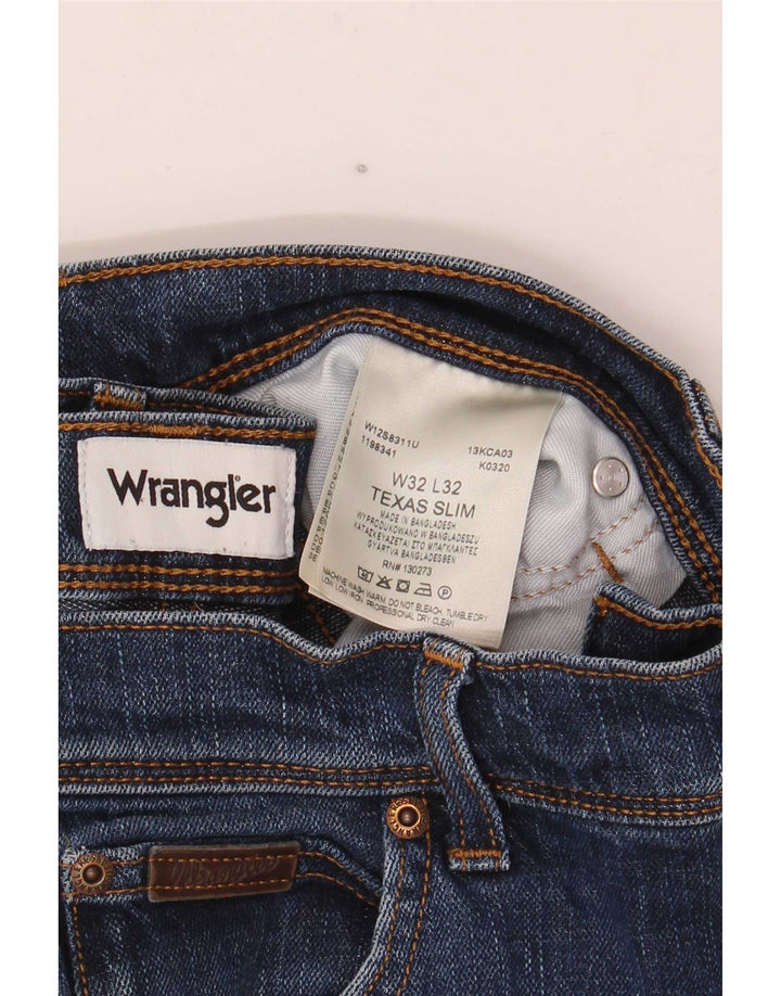 Wrangler Ανδρικό Texas Slim Jeans W32 L32 Blue Cotton