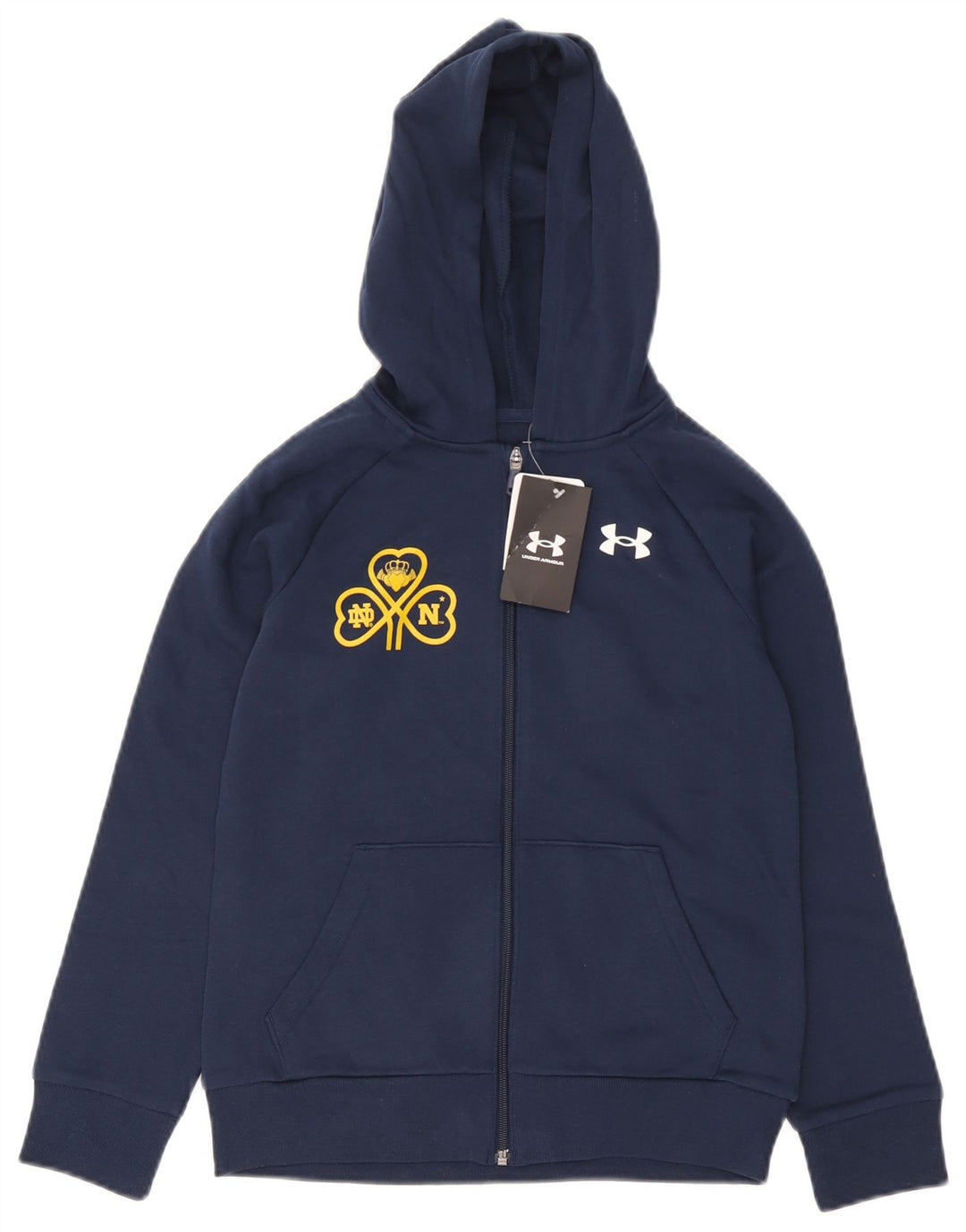 Under Armour Boys Graphic Zip Hoodie πουλόβερ 9-10 ετών Medium Navy Blue