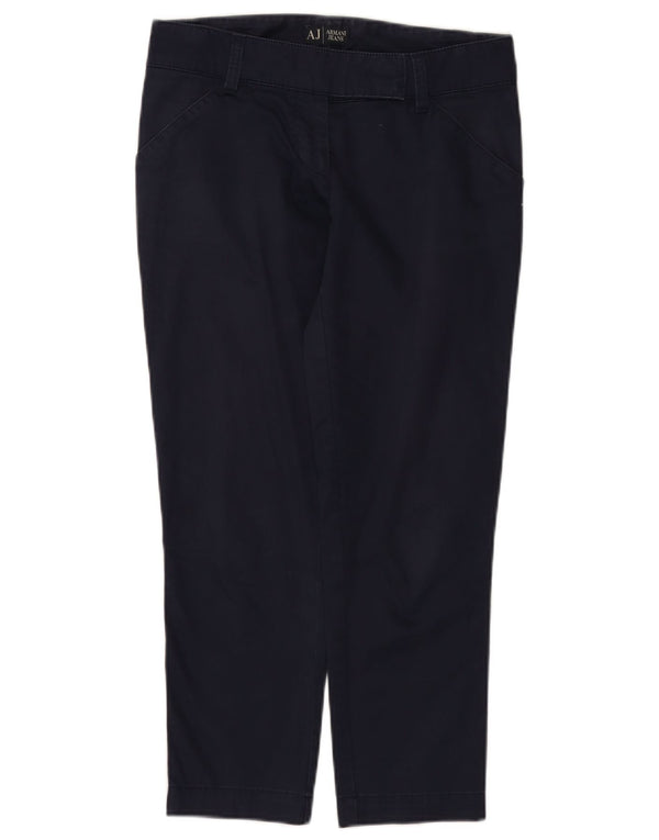 Armani Γυναικείο ίσιο casual παντελόνι W27 L25 Navy Blue Cotton