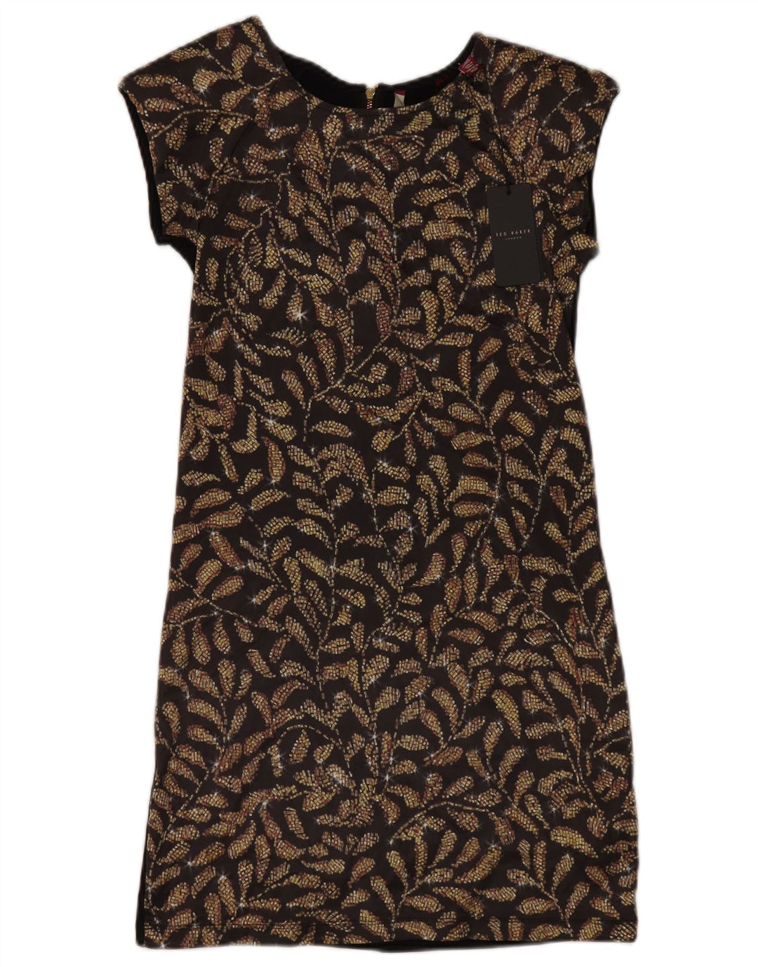Ted Baker Γυναικείο Φόρεμα Shift Νούμερο 0 2XS Μαύρο Floral Πολυεστέρας