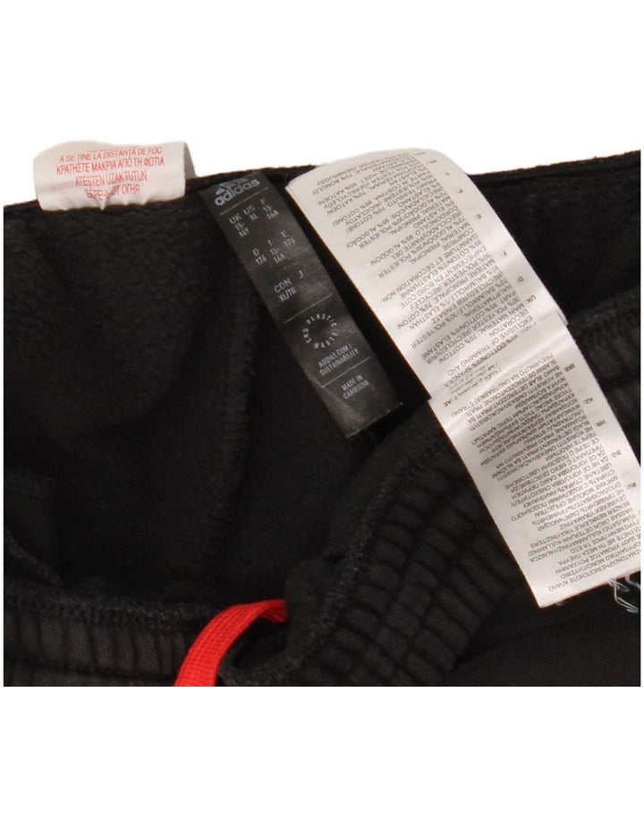 ADIDAS για αγόρια αθλητικά παντελόνια Joggers 15-16 ετών μαύρο βαμβακερό