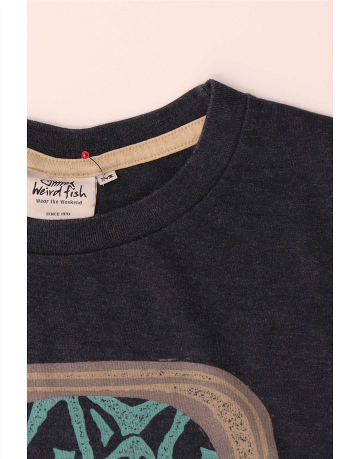 Μπλουζάκι Weird Fish Graphic T-Shirt Top Medium Navy Blue Cotton