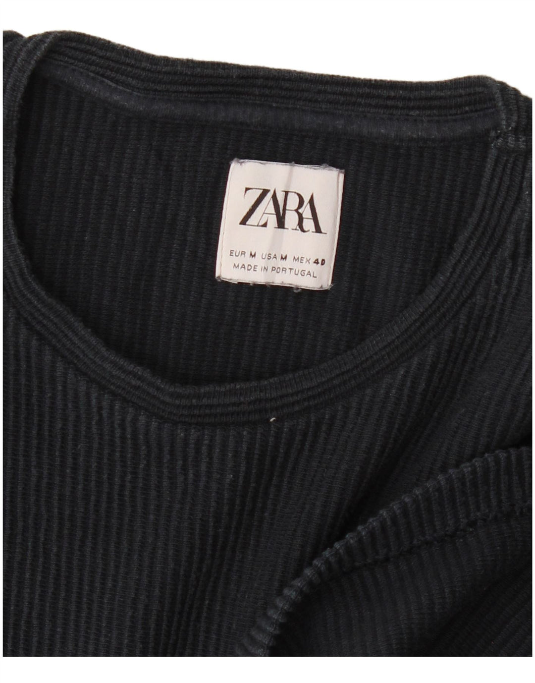Ανδρικό τοπ Zara με μακρυμάνικο μεσαίο μπλε ναυτικό