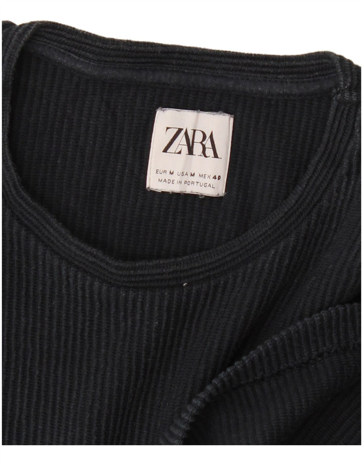 Ανδρικό τοπ Zara με μακρυμάνικο μεσαίο μπλε ναυτικό