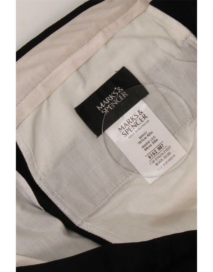 Marks & Spencer Ανδρικό παντελόνι Capri W42 L23 Μαύρο Πολυεστέρας