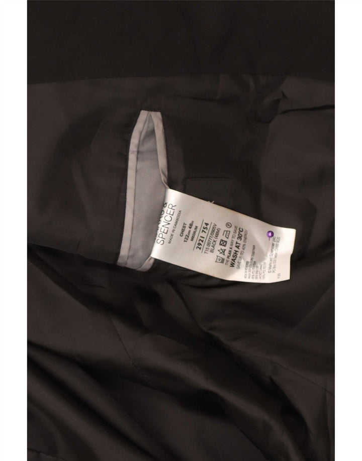 Marks & Spencer Ανδρικό μπουφάν blazer UK 48 2XL μαύρο πολυεστέρα