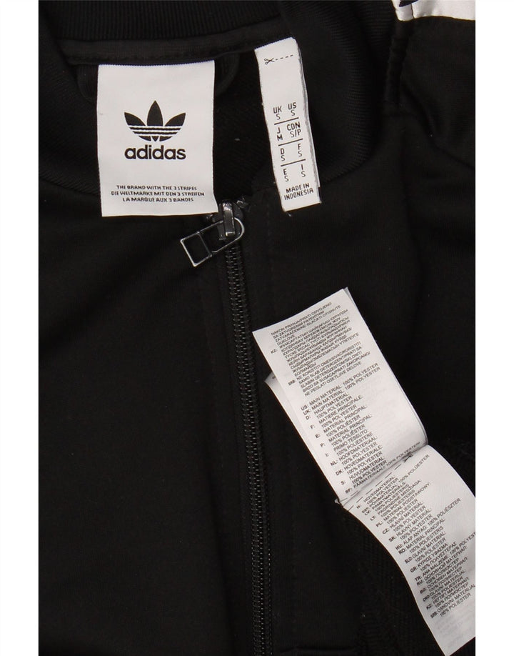 ADIDAS Mens Tracksuit Top Jacket Small Black Polyester Vintage Adidas and Second-Hand Adidas from Messina Hembry 
