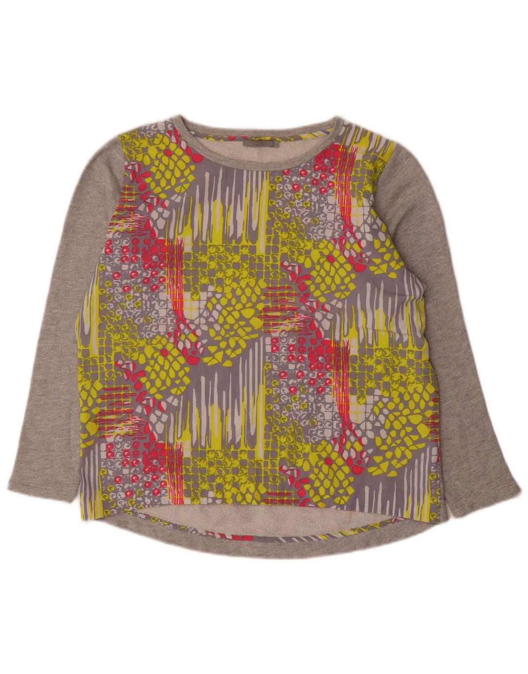 Cos Γυναικεία Φούτερ Jumper UK 14 Μεσαίου Γκρι γεωμετρικό βαμβάκι