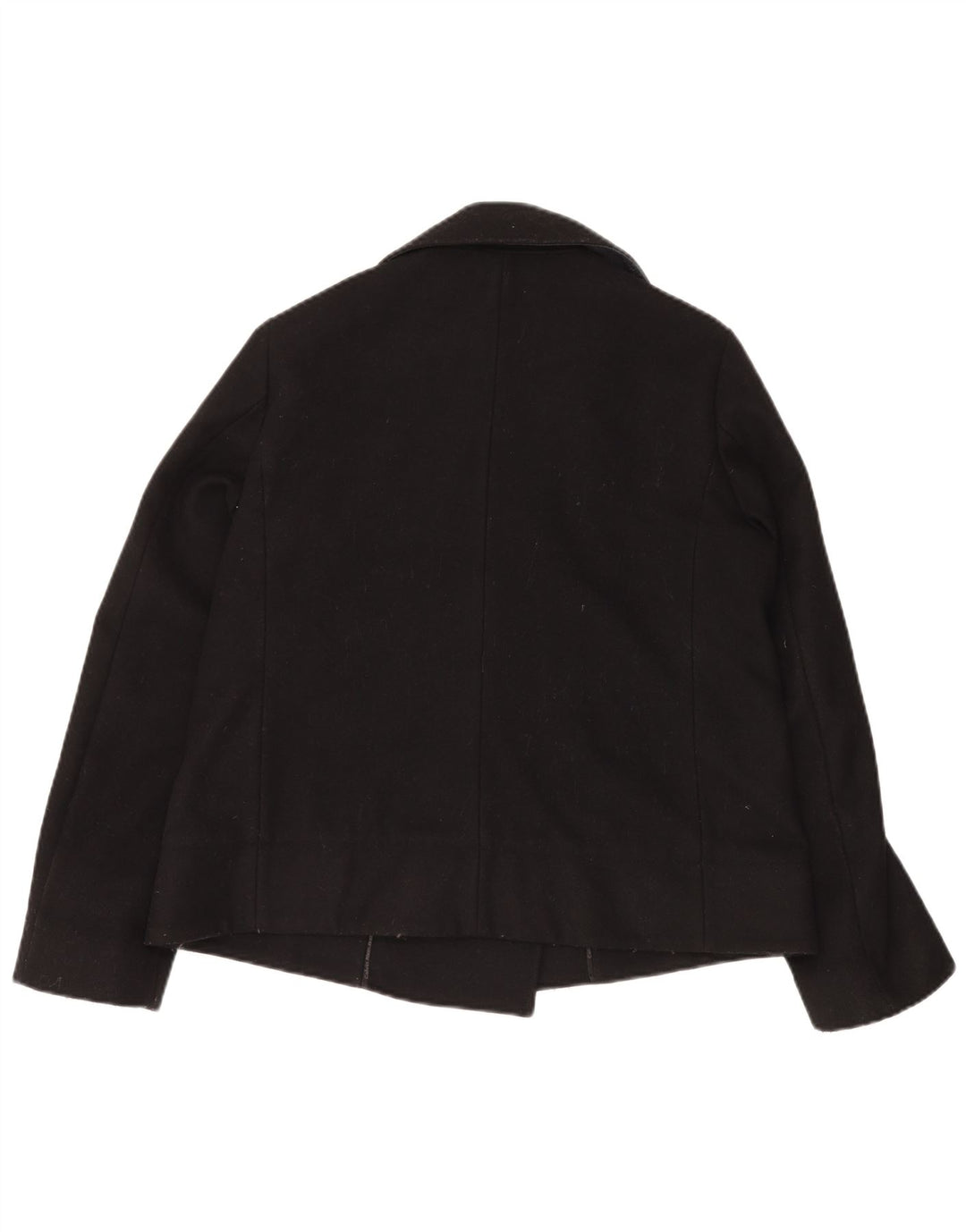 CALVIN KLEIN JEANS Γυναικείο παλτό μπιζελιού UK 14 Μεσαίο μαύρο μαλλί