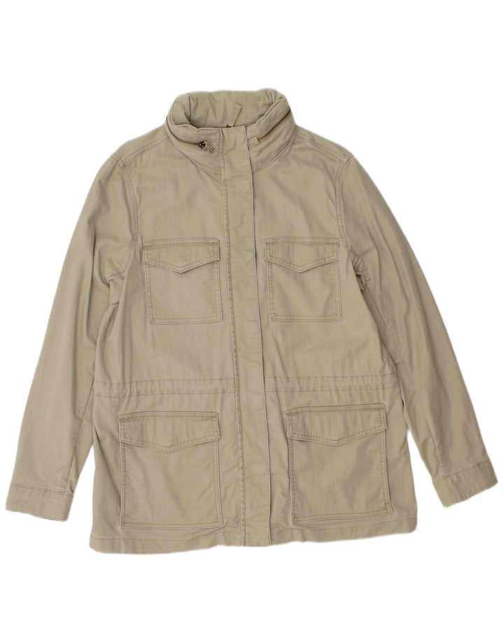 Lands End Γυναικείο Utility Jacket με κουκούλα UK 14 Μεσαίο πράσινο βαμβακερό