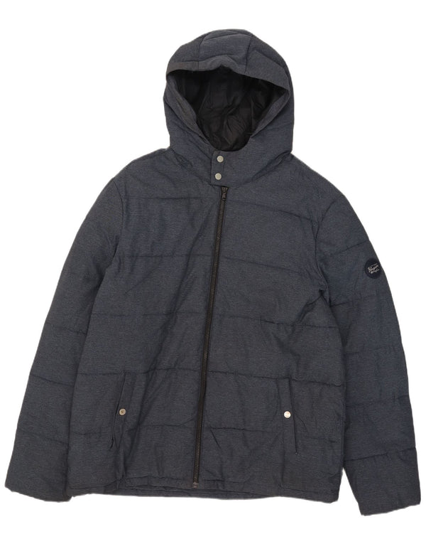 Ανδρικό μπουφάν με κουκούλα Penguin UK 44 2XL Navy Blue Polyamide