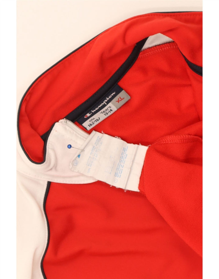 Κορυφαία φόρμα για αγόρια Champion 13-14 Years XL Red Colourblock Polyester