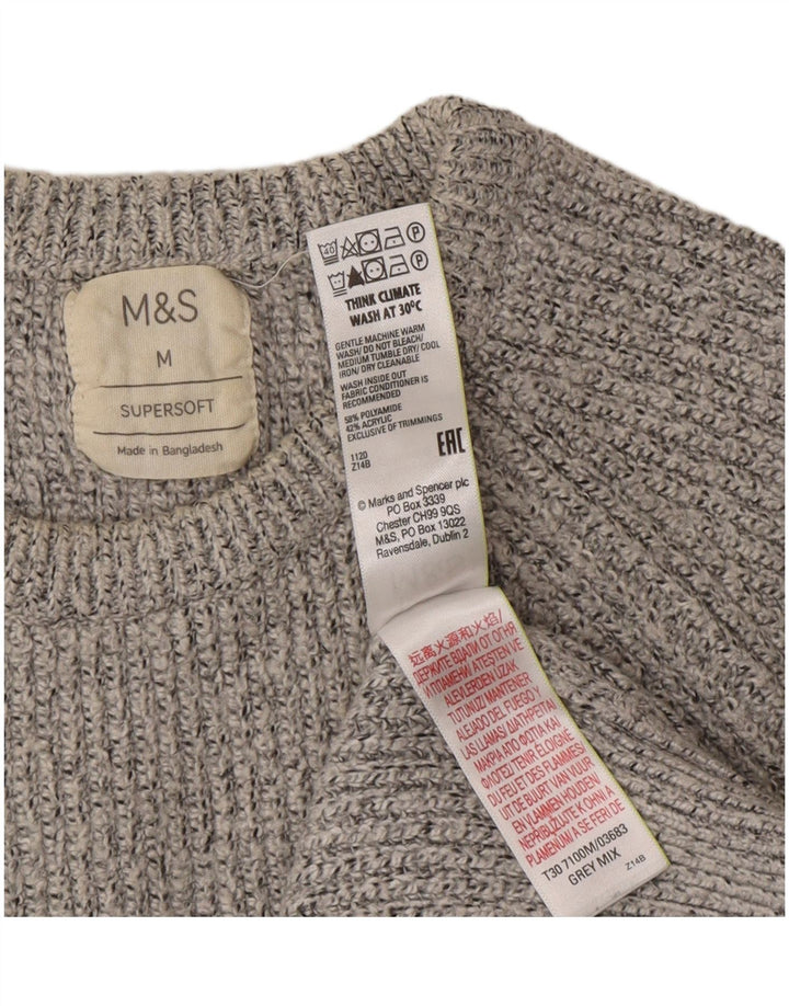 Marks & Spencer Γυναικείο πουλόβερ με λαιμόκοψη UK 12 μεσαίου γκρι