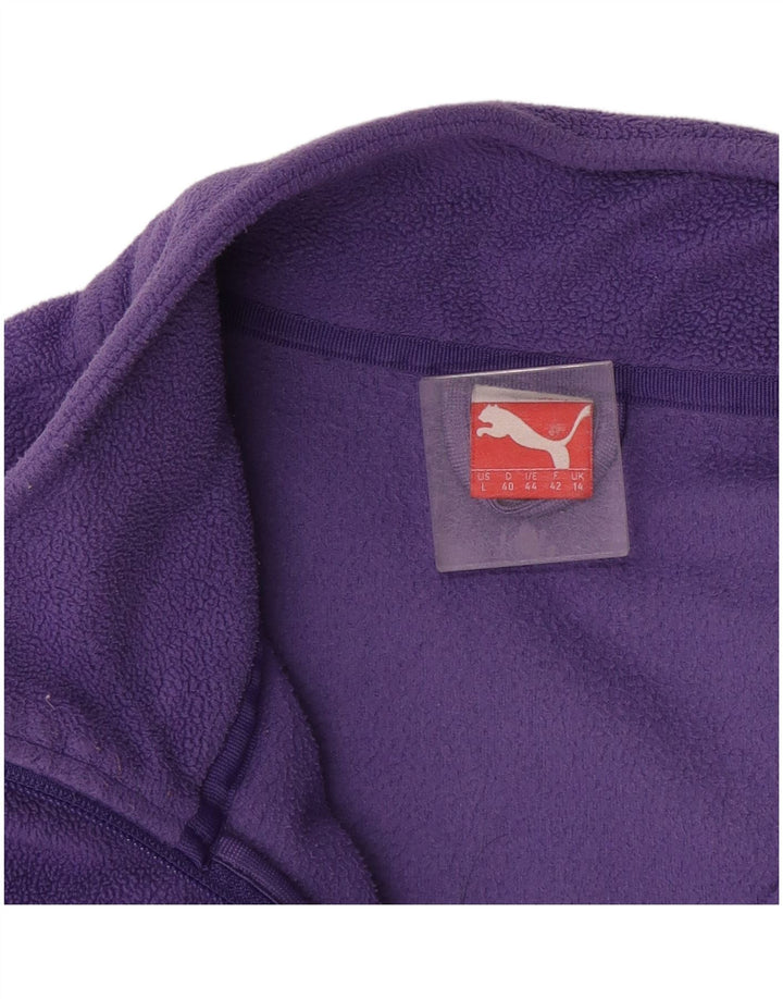 Puma Γυναικείο Fleece Jacket UK 14 Large Purple