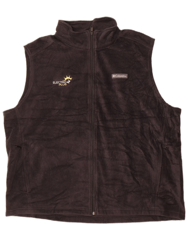 Columbia Mens Fleece Gilet UK 46 3XL Μαύρος Πολυεστέρας