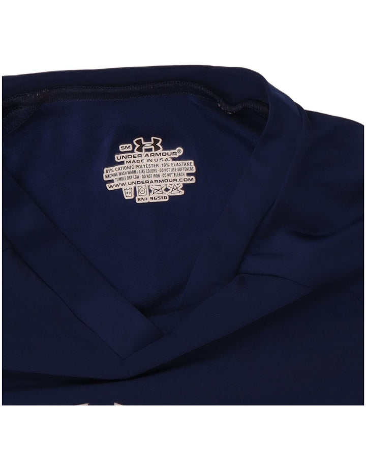 Under Armour Γυναικείο T-Shirt Top Small Navy Blue Polyester