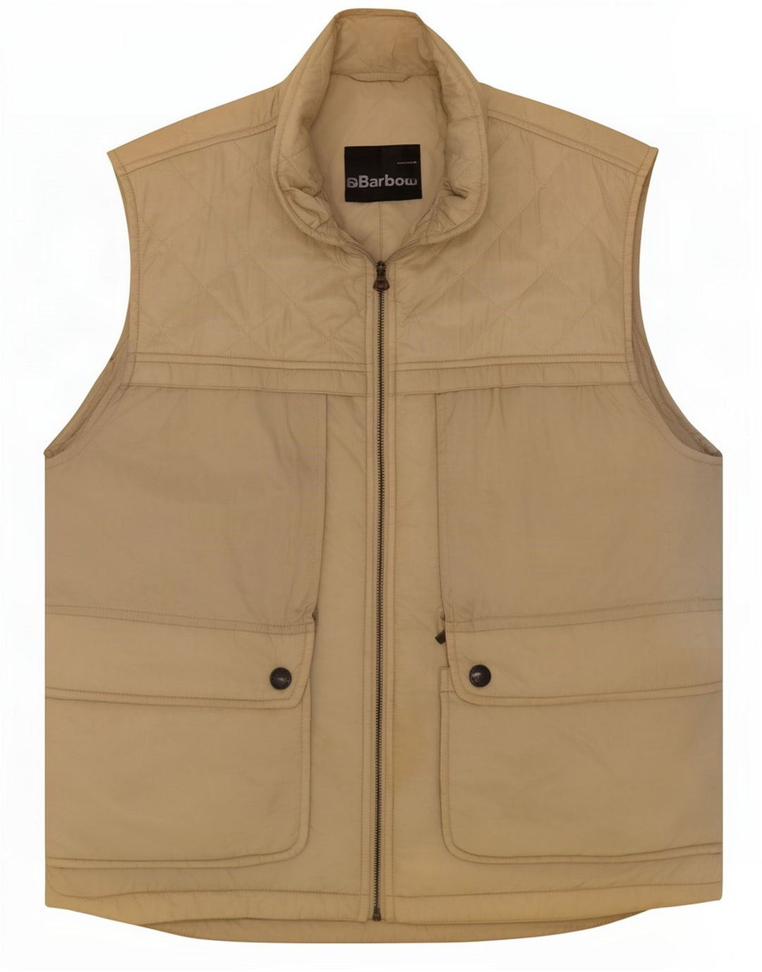 Barbour Mens Quilted Gilet UK 40 Large Beige Polyamide