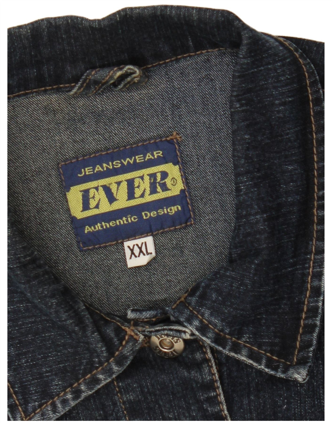 VINTAGE Γυναικείο Τζιν Μπουφάν UK 20 2XL Navy Blue