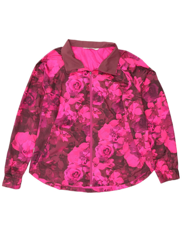 The North Face γυναικεία αθλητική φόρμα Top Jacket UK 18 XL Pink Floral Polyester