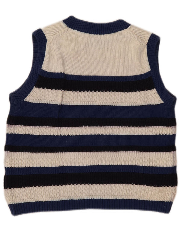 Cos Γυναικείο γιλέκο Crop Tank Top UK 6 XS Navy Blue ριγέ βαμβακερό