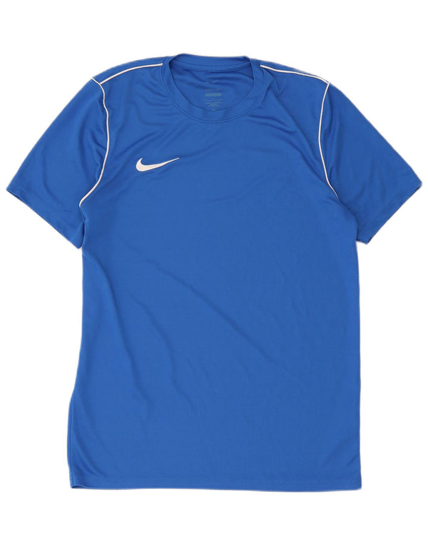 Nike Mens Dri Fit Slim Fit T-Shirt Top Large Blue Polyester