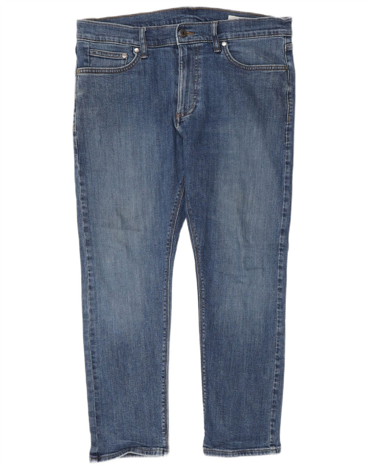 Marks & Spencer Ανδρικό Slim Jeans W34 L27 Μπλε βαμβακερό