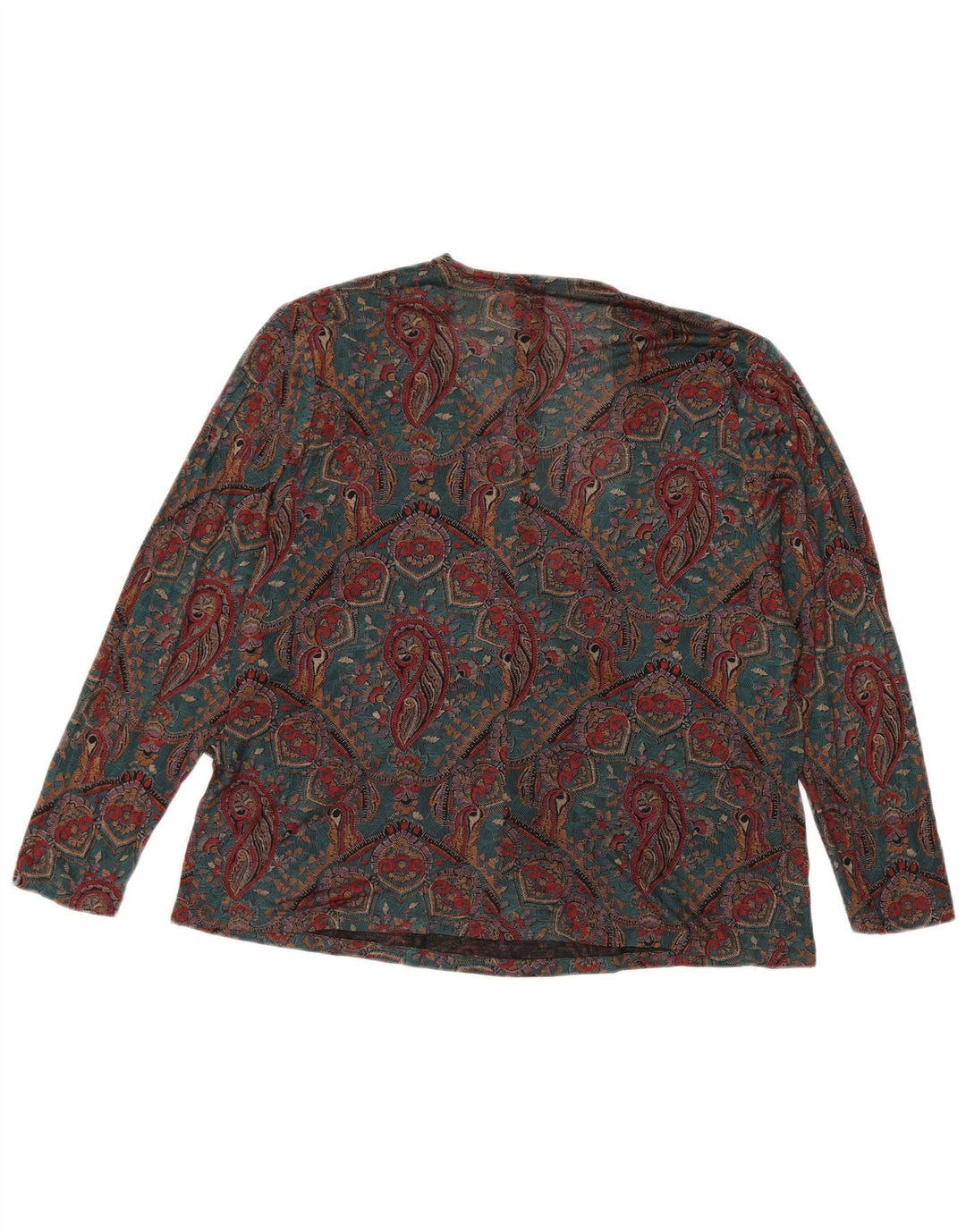 Vintage γυναικεία μπλούζα τοπ UK 14 Medium πολύχρωμο Paisley