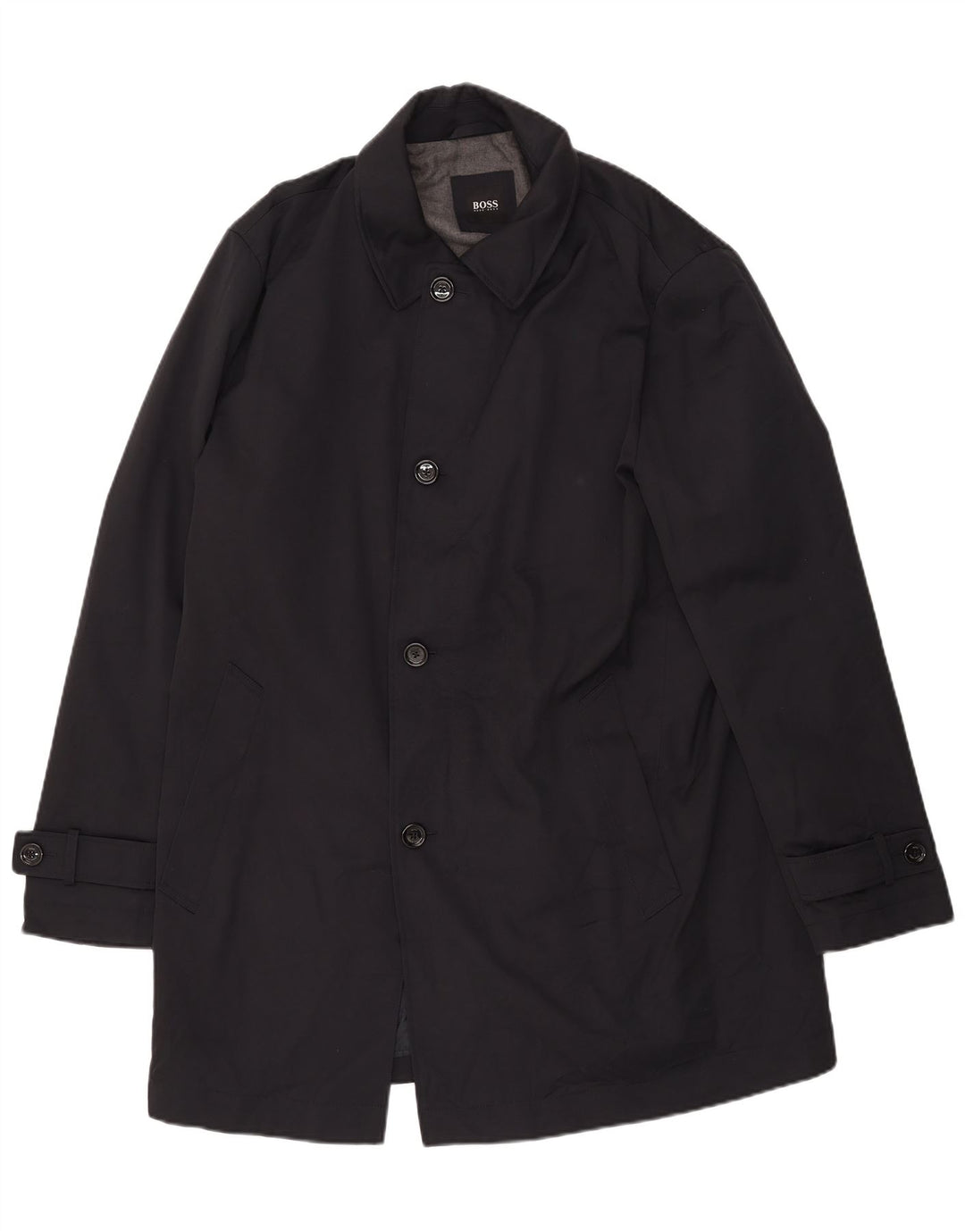 Ανδρικό πανωφόρι Hugo Boss EU 56 3XL Μαύρο βαμβακερό