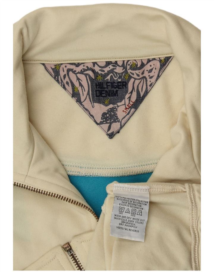Γυναικεία αθλητική φόρμα TOMMY HILFIGER Top Jacket UK 10 Small Beige Colourblock