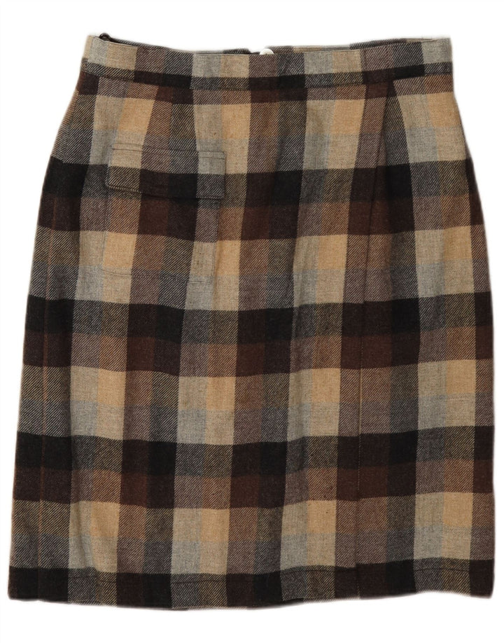Bardehle Γυναικεία Pencil Φούστα UK 12 Medium W30 Brown Check Wool