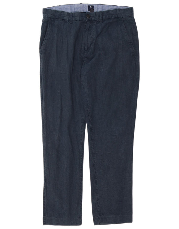 Ανδρικό παντελόνι Gap Slim Fit Chino W32 L30 Navy Blue Houndstooth βαμβακερό