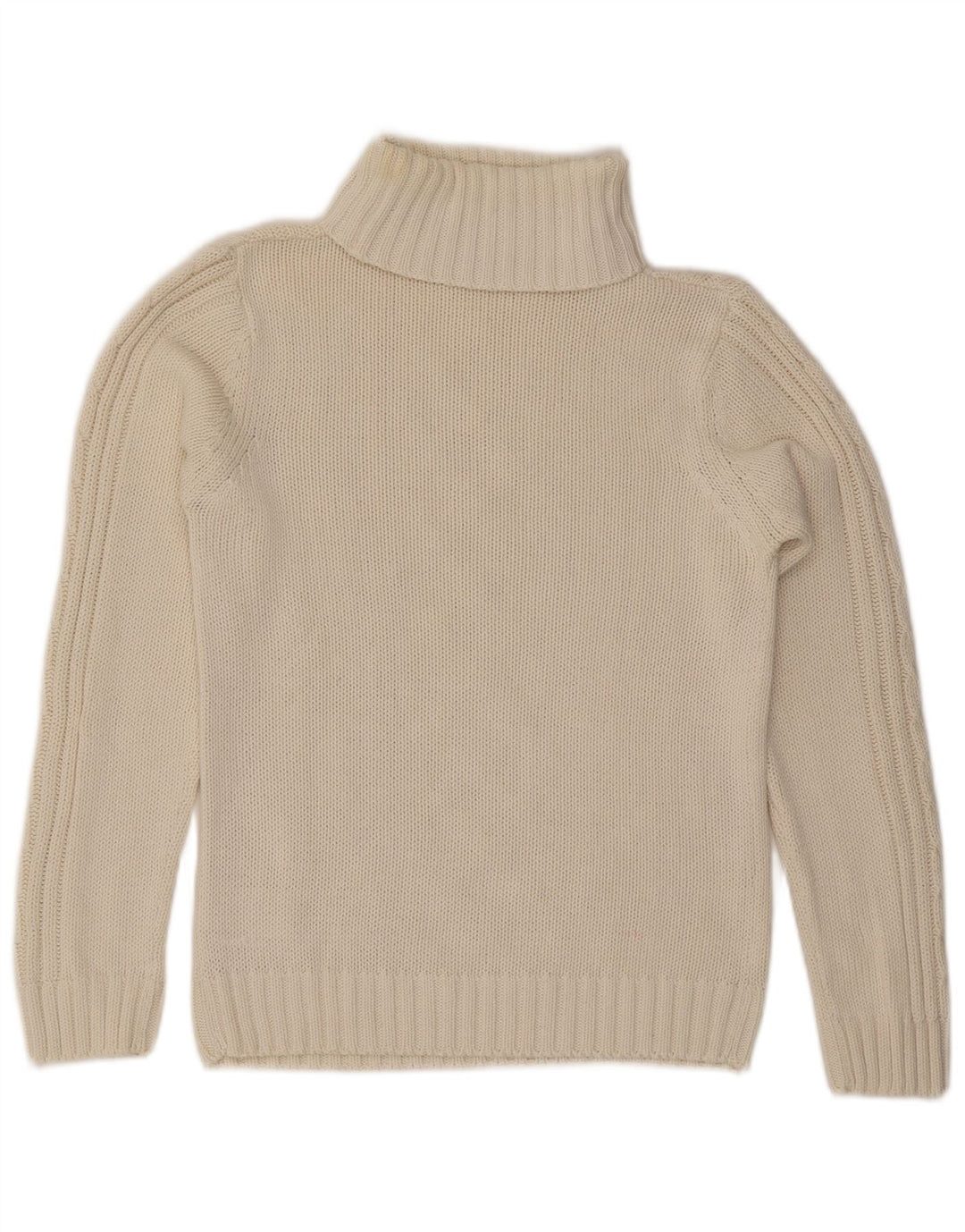 ESMARA Γυναικείο πουλόβερ με ρολό λαιμόκοψη UK 14 Βαμβακερό μεσαίο ανοιχτό λευκό