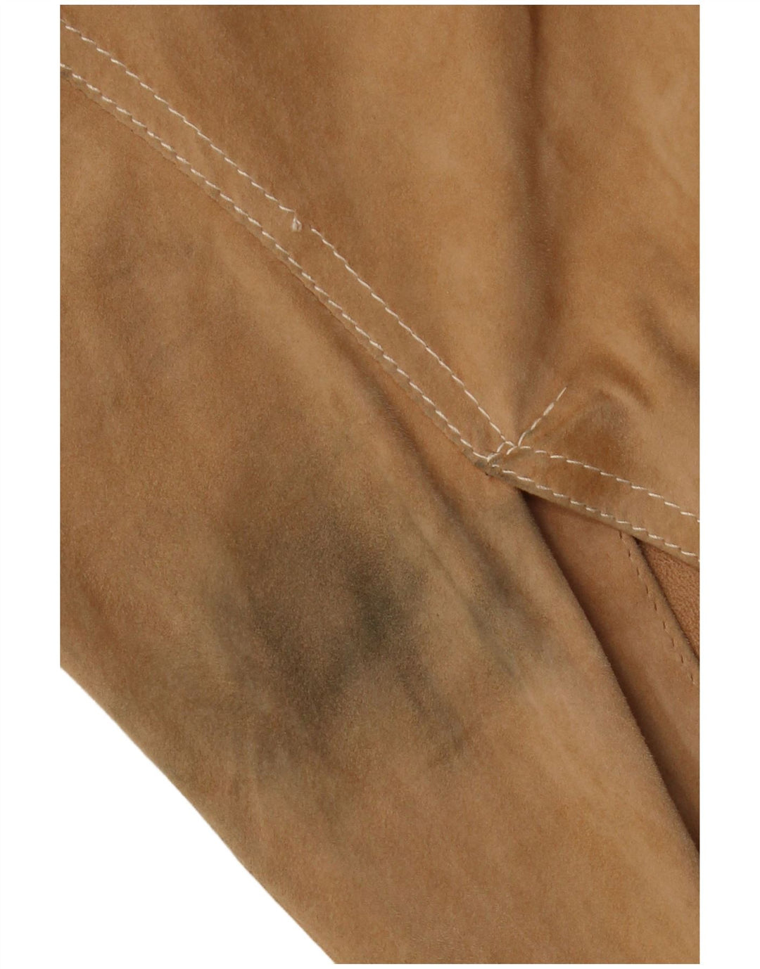 Vintage γυναικείο σουέτ σακάκι με 3 κουμπιά UK 14 Medium Beige