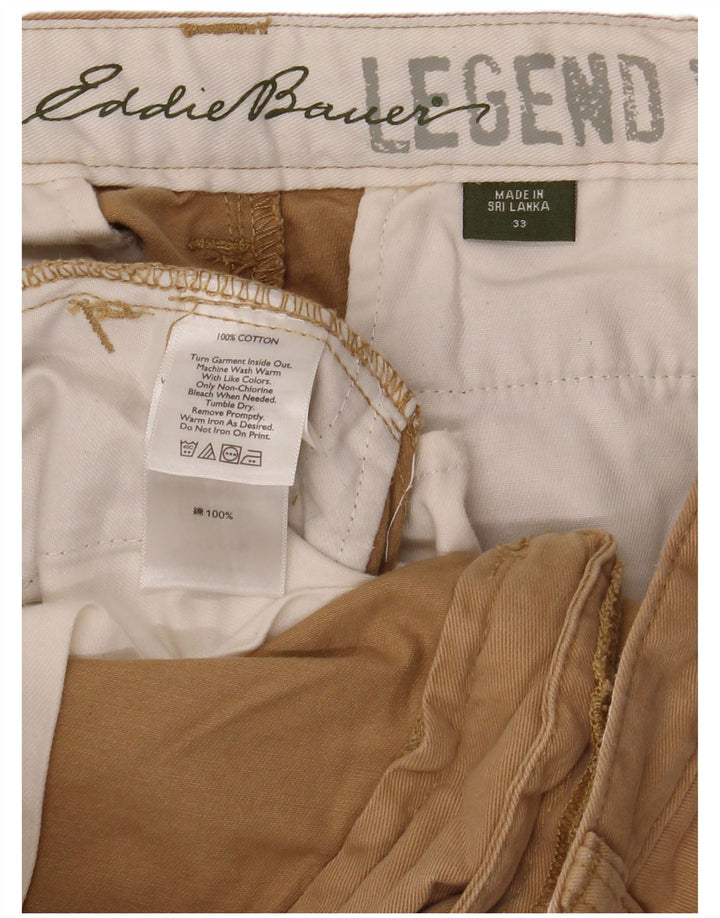 Ανδρικό σορτς Chino EDDIE BAUER W33 από μεσαίο χακί βαμβακερό