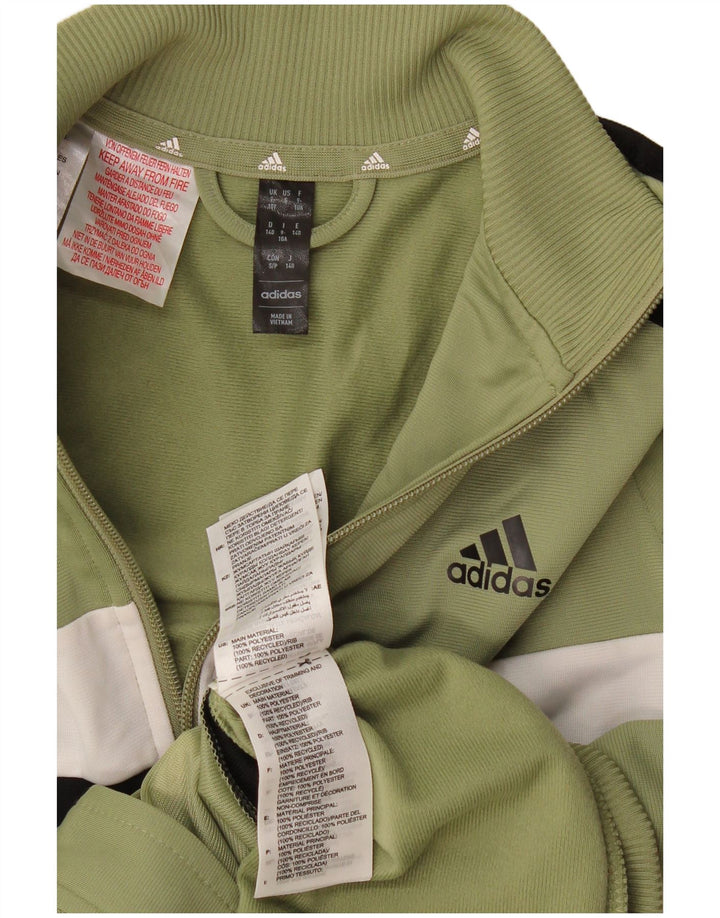 Adidas Boys αθλητική φόρμα Top Jacket 9-10 Years Khaki Colorblock Polyester