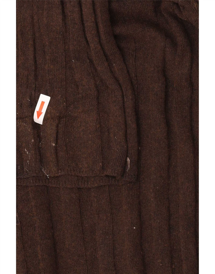 Zara γυναικείο πουλόβερ υπερμεγέθη Crew Neck Jumper UK 14 Μεσαίο καφέ πολυαμίδιο