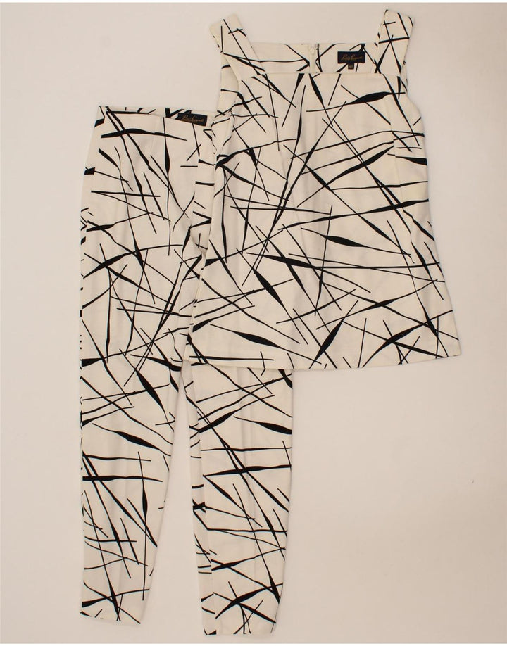 LUISA SPAGNOLI Womens 2 Piece Set IT 40 Medium W30 L27 White Geometric Vintage Luisa Spagnoli and Second-Hand Luisa Spagnoli from Messina Hembry 