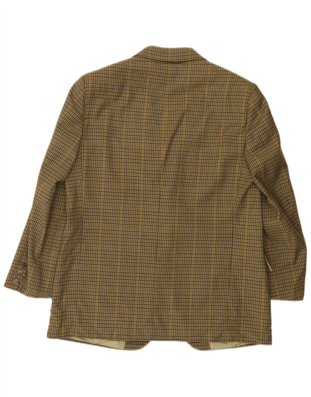 Vintage Ανδρικό σακάκι σακάκι με 2 κουμπιά UK 38 Medium Khaki Check